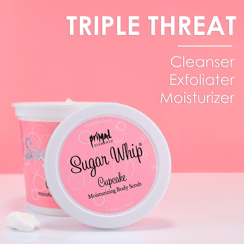 Primal Elements Sugar Scrub, Exfoliating Sugar Whip, Face and Body