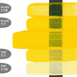 Fluid Acrylics by GOLDEN, Hansa Yellow Opaque, 8 fl. oz. Bottle, Professional Acrylic Paint, Semi-Opaque