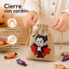 48 Bolsas de Arpillera para Halloween, 12 Diseños, Tamaño 10