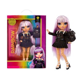 Rainbow Junior High Special Edition - AVERY STYLES - 9"/22.86cm Rainbow Shimmer Hair Posable Fashion Doll with Accessories and Open/Close Soft Backpack - Great Toy Gift for Kids Ages 4-12