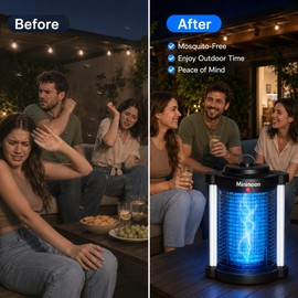 Outdoor Bug Zapper for Patio & Home – Plug-In UV Mosquito and Fly Trap with Dual LED Light