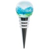 Blue Flower Glass Wine Stopper