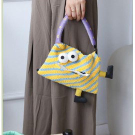 Clapoyis Hanging Tissue Case, Adorable Car Tissue Cover, Fabric (Yellow)