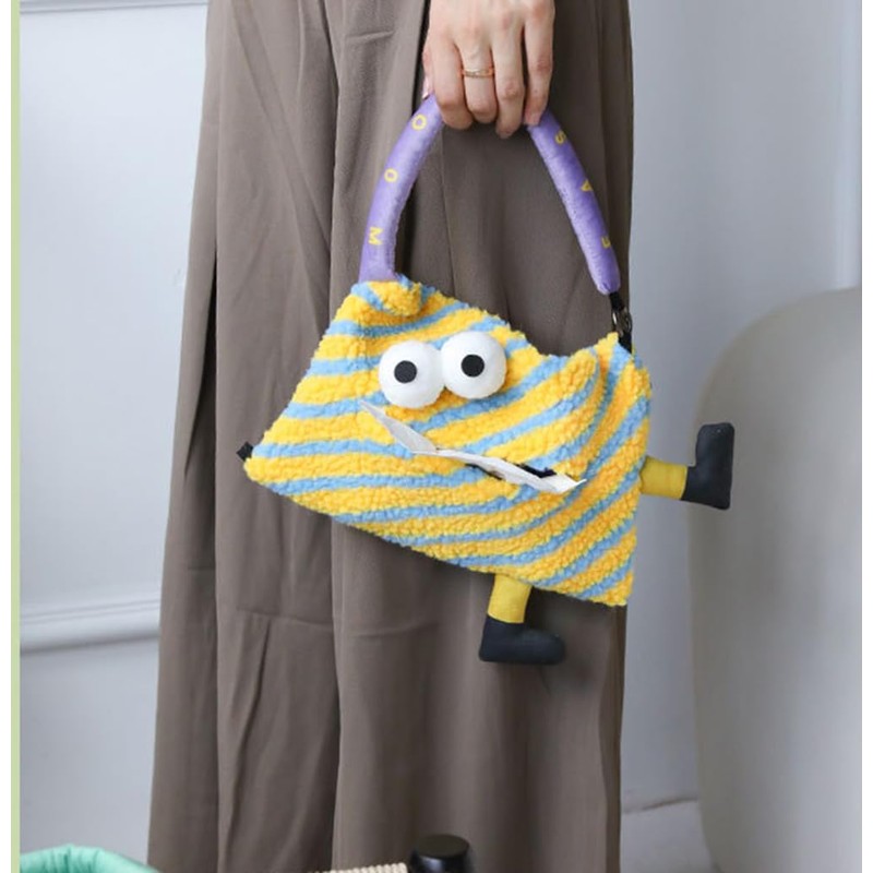 Clapoyis Hanging Tissue Case, Adorable Car Tissue Cover, Fabric (Yellow)