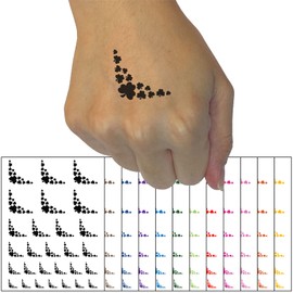 Shamrock Saint Patrick's Day Corner Temporary Tattoo Water Resistant Fake Body Art Set Collection - Light Blue (One Sheet)