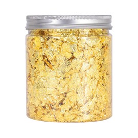 10 Grams Gold Leaf Flakes, Decorative Gold Leaf, Metallic Gilding Paper for Arts and Craft, Home Decoration, Gold