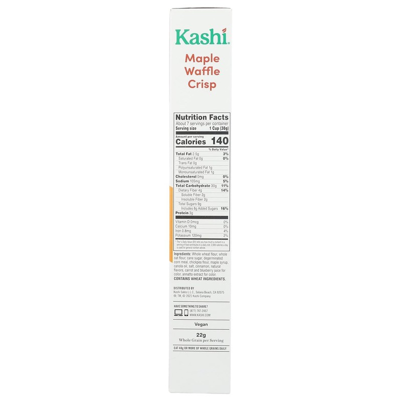 Generic Kashi Organic Bite Size Cereal - Maple Waffle Crisp