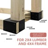 Rasugarlary 4 Pcs Workbench Brackets, 4x4 3-Way Right Angle Corner