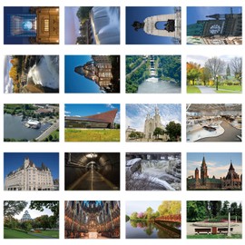 xtvinvm Ottawa Canada Travel Postcards from Around the World Vintage Postcard Pack for Mailing Business Christmas Holiday Birthday Postcards with Mailing Side Set of 20