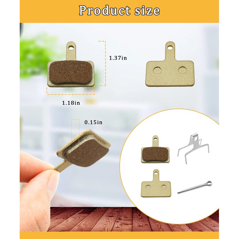 2 Pairs E-Bike Front&Rear Brake Pads Fits for Ridstar Q20