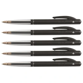 BIC M10 CLIC Fine Point Ballpoint Pen 0.7mm Black Ink Pack of 5