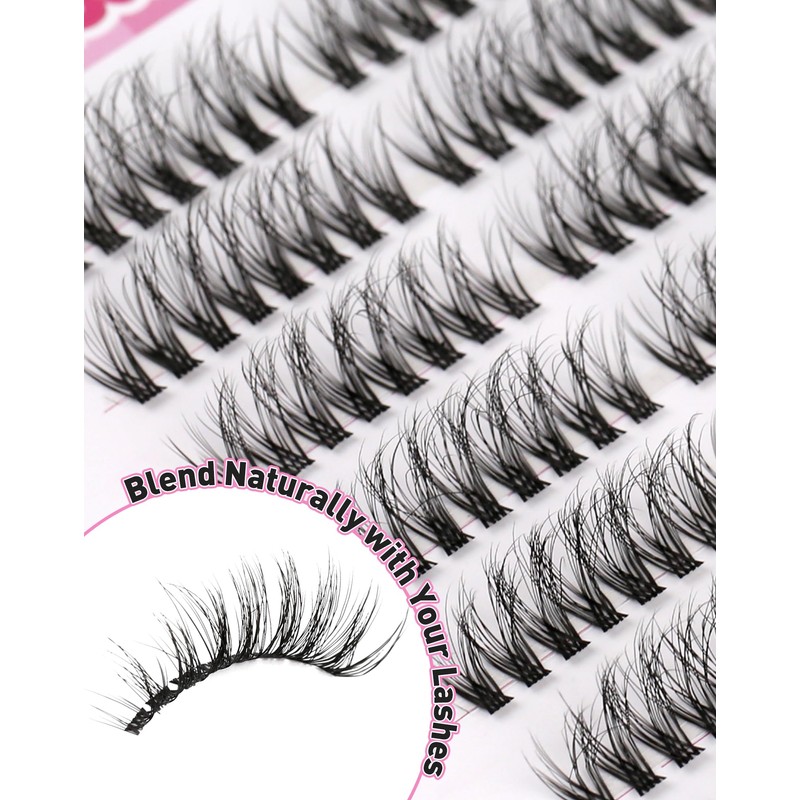 Wispy Lash Clusters Natural Lashes Clusters Short Individual Lashes Soft