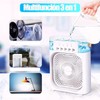 LUXVI Ventilador de Escritorio y Humidificador con Luz LED: Refresca