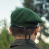 Gajaous British Military Berets for Men and Women,Wool and Leather