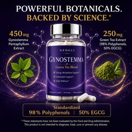 Gynostemma Supplement with Green Tea Extract, 60 Capsules