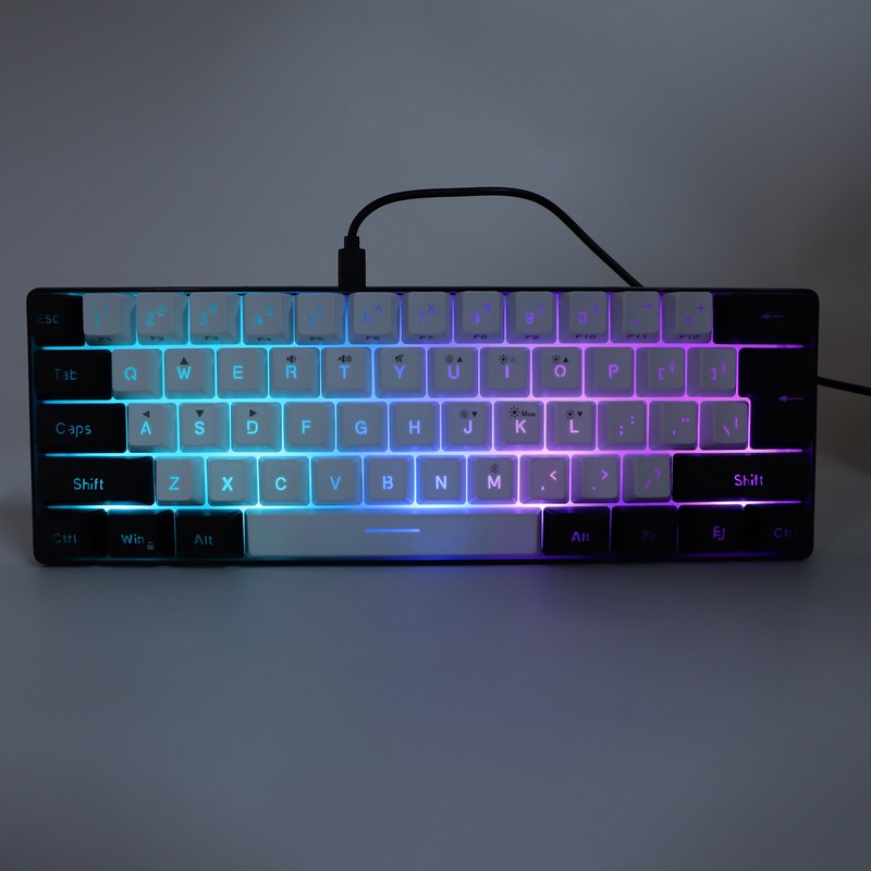 61 Key RGB Illuminated Keyboard with Mouse Multi Color LED