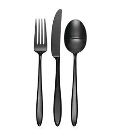 Hampton Forge 894843 Ayla Black 12 Piece Flatware Set