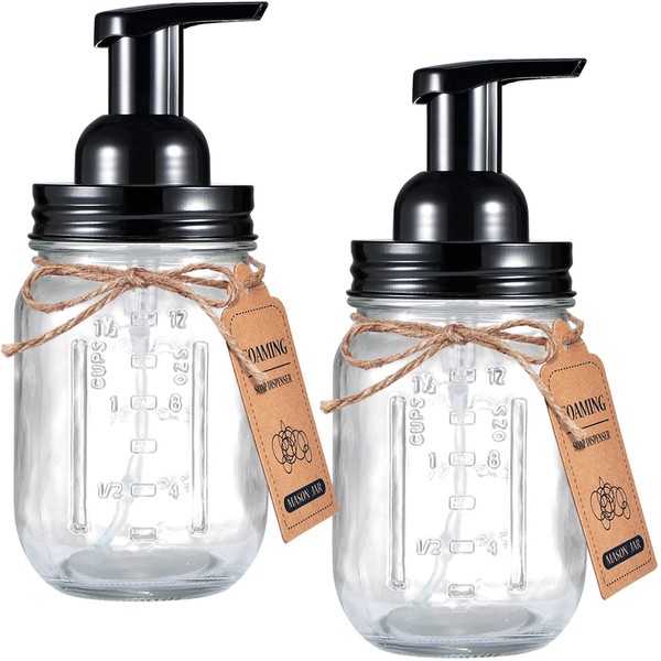 Mason Jar Foaming Soap Dispenser - Rustproof Stainless Steel Mason