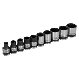 Performance Tool W38194 3/8-Inch Drive Universal Spline Socket Set , 10 piece Metric and SAE