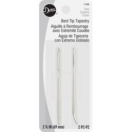 Dritz Sharps Hand, Size 7, 20 Count Bent Tip Tapestry Needles, Nickel 2