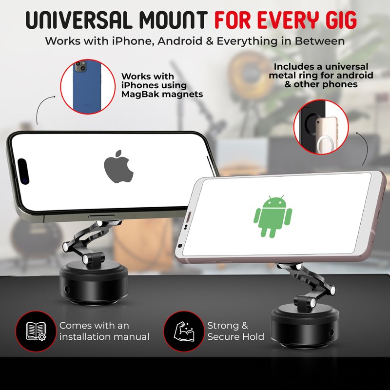 MotivatEM Strum Screen Guitar Phone Mount – Hands-Free Phone Holder