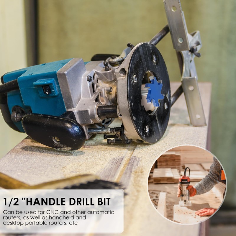 Flattening Router Bit 1/2 Shank, 2-1/2" Cut Dia, 6 Flute