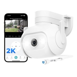 IMILAB EC5 Wired Security Camera Outdoor: 2K WiFi Camera with Spotlight, 360° PTZ Surveillance, Color Night Vision, Auto Deterrence, Weatherproof, 7/24 Local Recording, No Monthly Fee