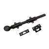 QCAA Solid Brass Dutch Door Bolt, 12", Oil Rubbed Bronze,