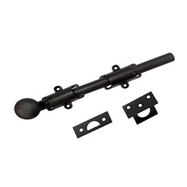 QCAA Solid Brass Dutch Door Bolt, 12", Oil Rubbed Bronze, Made in Taiwan, 1 Pack