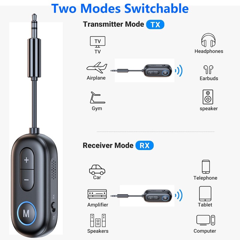 Bluetooth Adapter Bluetooth Audio Transmitter For TV Wireless