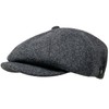 WEROR WEROR-321.1 Men's Flat Cap with Peak Cotton Lining, charcoal