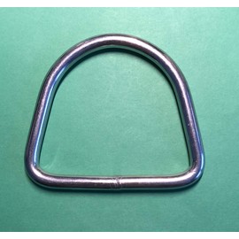 Stainless Steel 316 D Ring Welded 8mm x 80mm (5/16" x 3 3/16") Marine Grade Dee