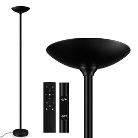 BoostArea Dimmable Floor Lamp,30W 3000LM Super Bright LED Torchiere Standing Lamp with Remote & Touch Control,71 in Tall Pole Sky Modern Floor Lamps for Living Room Bedroom Office,2700k-6500k,Black
