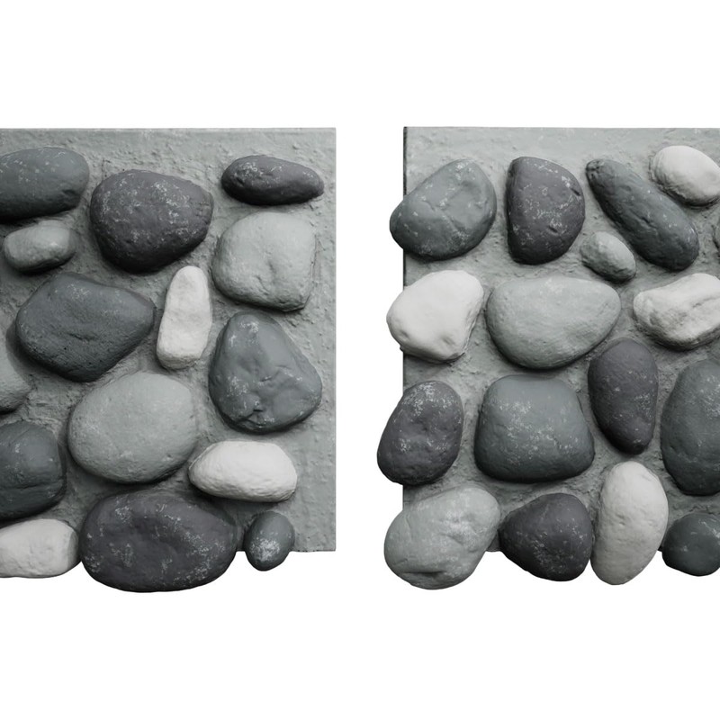 EverStone River Rock Faux Rock Panel, 49"W x 24 3/4"H
