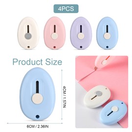 Plastic Envelope Opener, 4 PCS Letter Openers, Secure and Efficient, Mini Portable Paper Cutter for Letter Parcel Opening Paper Cutting DIY Crafts, Box Opener Tool Applies to Office School and Home