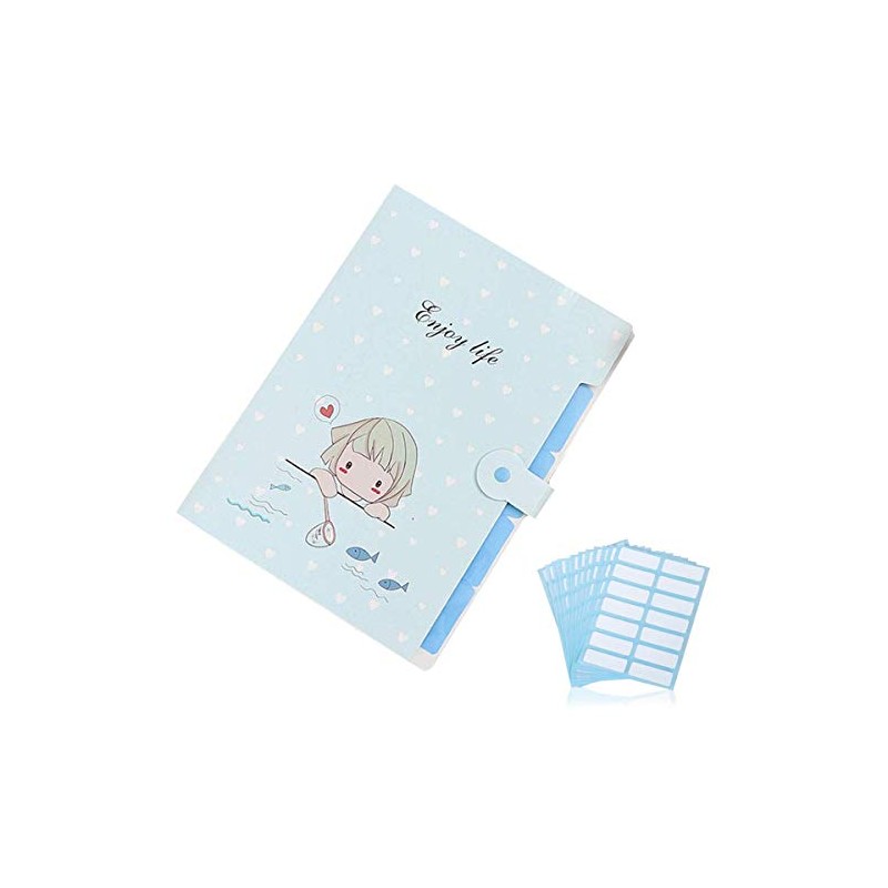 1 Pcs Cute Cartoon Plastic A4 Expanding File Folder Pockets