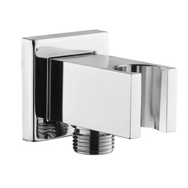 Wall Supply Elbow with Hand Shower Holder All Brass Shower Hose Connector Wall Mount Chrome S814-PC