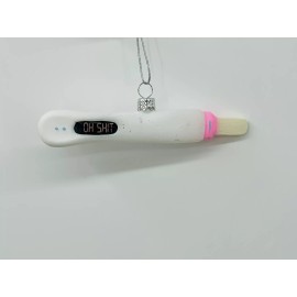 Unbranded Pregnancy Test NOVELTY “ Oh $hit “ Glass Christmas Ornament 4.25” NEW