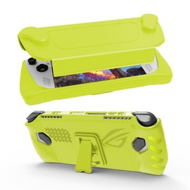 JDDWIN Full Case for ASUS Rog Ally 2023, Protective Handheld Case Skin with Detachable Front Shell Cover and Kickstand for Rog Ally,Yellow