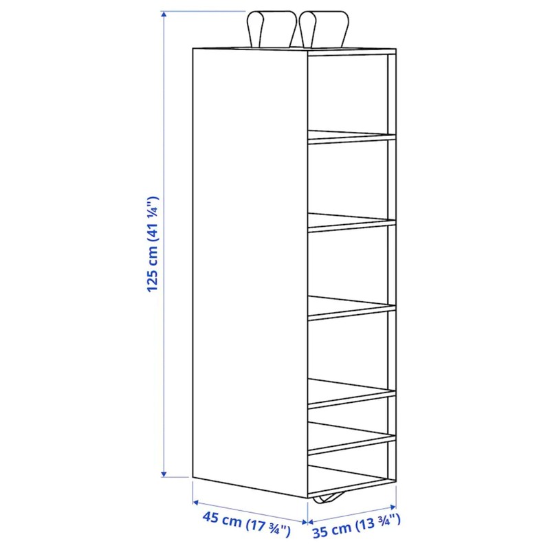 Ikea Skubb Hanging Clothes Closet Storage Organizer Rack Black