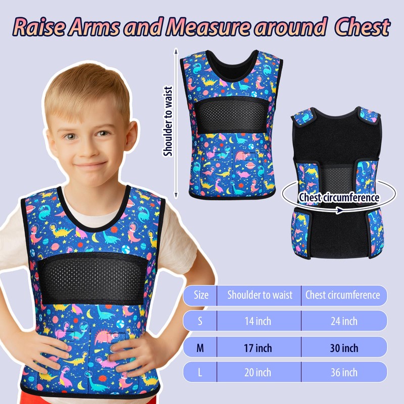 Janmercy Weighted Vest for Kids Adjustable Breathable Compression Vest for