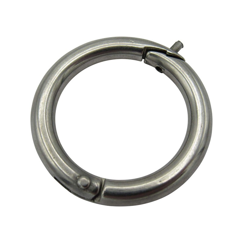 Stainless Steel Split Ring with Clip & Pin 6MM x