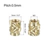 Sourcing Map Knurled Insert Nuts, 100pcs M3 x 6mm L