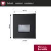 Paulmann 93094 LED recessed wall luminaire Edge Quadro Set 80x5mm