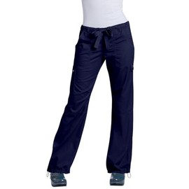 Koi Women's Lindsey Ultra Comfortable Cargo Style Scrub Pants Sizes, Navy, Medium/Tall