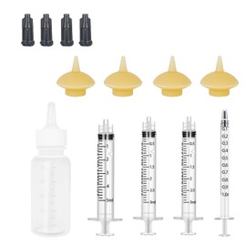 Xuanda Mini Pet Feeding Bottle and Syringes with Nipples for Small Cat Dog Animals,Kittens, Puppies, Rabbits, Small Animals, Squirrel (Model 5)