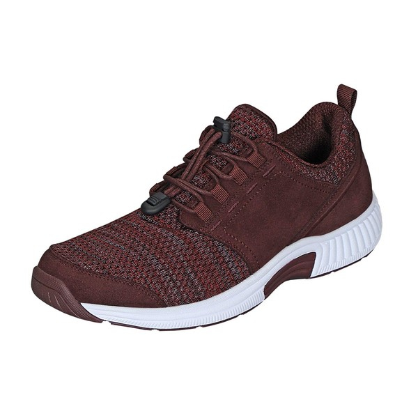 Orthofeet Women's Orthopedic No-Tie Sneaker with Arch Support Francis Maroon