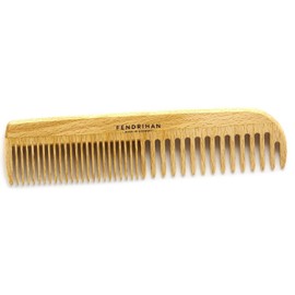 Fendrihan Beechwood Men's Comb with Rounded Teeth 7" (Made in Germany)