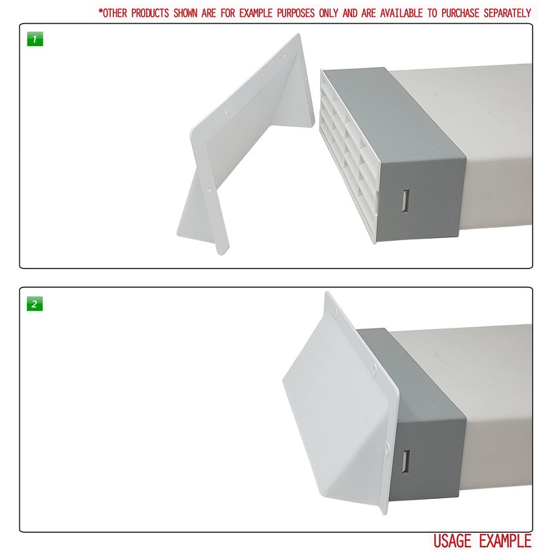 9x3 Airbrick Cover Ducting Cowl - White Exclusive to i-sells
