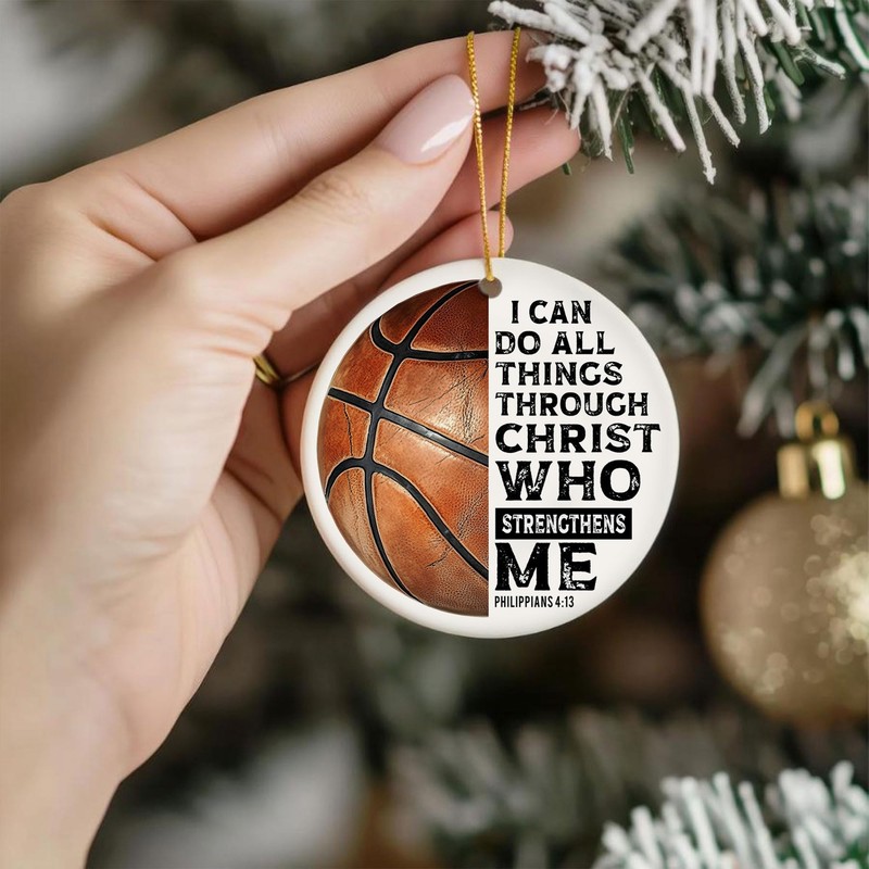 Adorno de cerámica de baloncesto